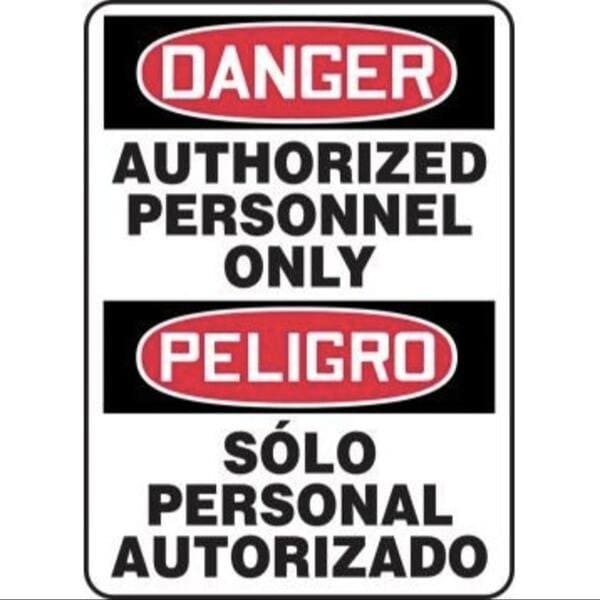 Accuform BILINGUAL OSHA DANGER SAFETY SIGN SBMADM108XP SBMADM108XP - main